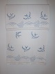 Parade piece
A beautiful old parade piece with handmade blue 
embroidery with birds
115cm x 56cm
The antique, Danish linen and fustian is our 
speciality and we always have a large choice of 
tea towels, table clothes, napkin etc.
