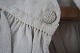 Shift / dress made of good flax
An antique shift with the beautiful emboidery 
hand madeof flax with monogram, gusset in the seam 
under the arms etc. 
Please look at the old buttons with embroidery
In a good condition
The antique, Danish linen and fust