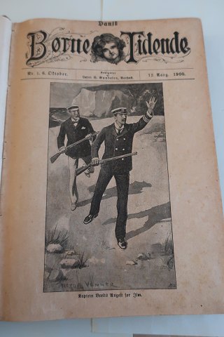 Dansk Børne-Tidende
12. Aargang 
1900-1901
Med skønne tegninger
Hovedkommissionærer: Lehmann & Stage. København
Sideantal: 400
Smukt indbundet