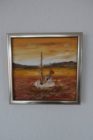 Stig Sander Maleri
Ca.: 24cm x 24cm inkl. ramme
Stig Sander: 1945-2012 Eget galleri på Gl. Kongevej udelukkende med egne 
malerier, - disse malerier er købt i 1980-erne i Stigs eget galleri
Prisen er pr. stk.
Kan sælges samlet eller enkeltvis