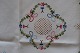 Gammel dug
Håndbroderet med farvet broderi
Ca. 102cm x 97cm
